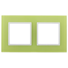 14-5102-26 ЭРА Рамка на 2 поста, стекло, Эра Elegance, лайм+бел (5/50/1200), фото 