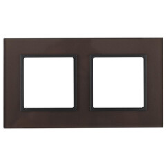 14-5102-13 ЭРА Рамка на 2 поста, стекло, Эра Elegance, бронза+антр (5/50/1200), фото 