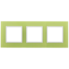 14-5103-26 ЭРА Рамка на 3 поста, стекло, Эра Elegance, лайм+бел (5/25/900), фото 