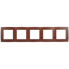 12-5005-08 ЭРА Рамка на 5 постов, Эра12, вишня (10/100/1600), фото 