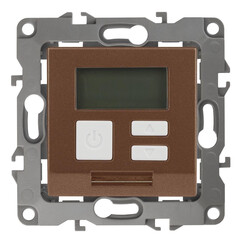 12-4111-14 ЭРА Терморегулятор универс. 230В-Imax16А, IP20, Эра12, медь (6/60/720), фото 