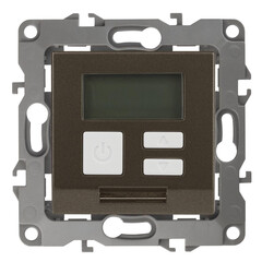 12-4111-13 ЭРА Терморегулятор универс. 230В-Imax16А, IP20, Эра12, бронза (6/60/1200), фото 