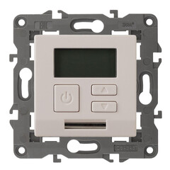 14-4111-02 ЭРА Терморегулятор универс. 230В-Imax16А, IP20, Эра Elegance, сл.кость (6/60/1080), фото 