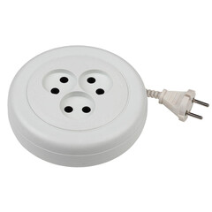 Удлинитель электрический ЭРА  UR(6)-3-1,5m рулетка без заземления 3 розетки 1,5м ШВВП 2x0,75мм2 6А, фото 