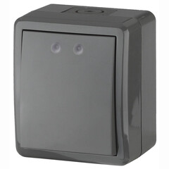 11-1401-03 ЭРА Выключатель IP54, 10АХ-250В, ОУ, Эра Эксперт, серый (16/160/2560), фото 