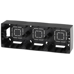 12-6103-06 ЭРА Коробка наклад. монтажа 3 поста, Эра12, чёрный (5/50/700), фото 