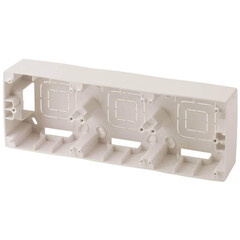 12-6103-02 ЭРА Коробка наклад. монтажа 3 поста, Эра12, слоновая кость (5/50/400), фото 