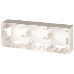 12-6103-04 ЭРА Коробка наклад. монтажа 3 поста, Эра12, шампань (5/50/600), фото 