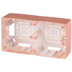 12-6102-14 ЭРА Коробка наклад. монтажа 2 поста, Эра12, медь (10/100/800), фото 