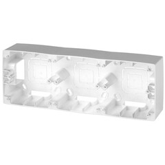 12-6103-03 ЭРА Коробка наклад. монтажа 3 поста, Эра12, алюминий (5/50/400), фото 