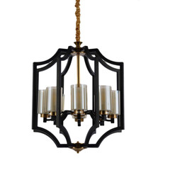 Подвесная люстра Lumina Deco Vigatto LDP 1224-8 BK+MD, фото 