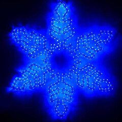 Светодиодная фигура Ardecoled Снежинка ARD-Snowflake-M1-940X940-648Led Blue 025304, фото 
