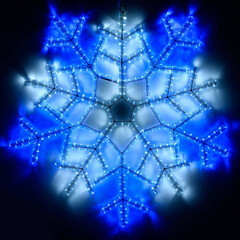 Светодиодная фигура Ardecoled Снежинка ARD-Snowflake-M6-890X890-576Led White/Blue 025309, фото 