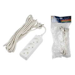 S-CD3-7 Удлинитель Uniel серии Стандарт, б/з, 3 гн., шнур 7 м, фото 