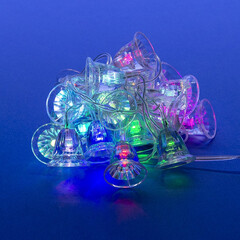 ULD-S0280-020/DTA RGB IP20 BELLS Гирлянда светодиодная «Колокольчики» с контроллером, 20 светодиодов, 2,8 м, RGB, IP20, провод прозрачный., фото 