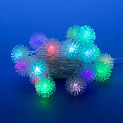 ULD-S0280-020/DTA RGB IP20 BALLS Гирлянда светодиодная «Шарики» с контроллером, 20 светодиодов, 2,8 м, RGB, IP20, провод прозрачный., фото 