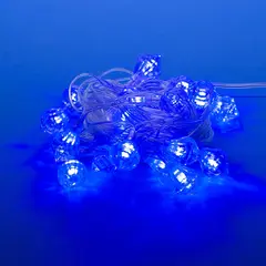 ULD-S0280-020/DTA BLUE IP20 DIAMONDS Гирлянда светодиодная «Бриллианты», с контроллером, 2,8м. 20 светодиодов. Синий свет. Провод прозрачный. TM Uniel., фото 