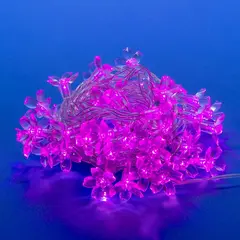 ULD-S0700-050/DTA PINK IP20 PINK SAKURA Гирлянда светодиодная с контроллером «Сакура розовая», 50 светодиодов, 7 м, розовая,IP20,провод прозрачный, фото 