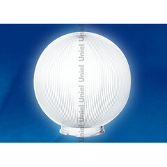 UFP-P250В CLEAR Рассеиватель призматический (с насечками) в форме шара для садово-парковых светильников. Диаметр - 250мм. Тип соединения с крепежным элементом - посадочный. Материал - САН-пластик. Цвет - прозрачный. Упаковка - 4 шт. в групповой картонной , фото 