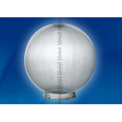UFP-P250В SMOKE Рассеиватель призматический (с насечками) в форме шара для садово-парковых светильников. Диаметр - 250мм. Тип соединения с крепежным элементом - посадочный. Материал - САН-пластик. Цвет - дымчато-серый. Упаковка - 4 шт. в групповой картонн, фото 