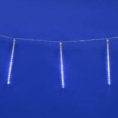 ULD-E2403-144/DTK WHITE IP44 METEOR Занавес светодиодный фигурный «Падающие звезды», соединяемый, 2х0,3м. 8 подвесов. Белый свет. Провод прозрачный. TM Uniel., фото 