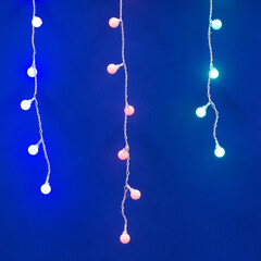 ULD-E2405-100/DTA MULTI IP20 RAINBOW Занавес светодиодный фигурный с контроллером «Радуга». 16 нитей. 100 светодиодов. Размер 2,5х0,5м. Цвет свечения разноцветный. IP20. Провод прозрачный. Упаковка картон., фото 