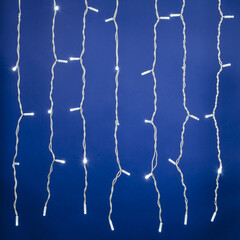 ULD-C1515-160/TWK WHITE IP67 Занавес светодиодный с эффектом мерцания, 1,5х1,5м. Соединяемый. 160 светодиодов. Белый свет. Провод белый. TM Uniel., фото 