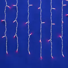 ULD-C2030-240/TWK RED IP67 Занавес светодиодный с эффектом мерцания, 3х2м. Соединяемый. 240 светодиодов. Красный свет. Провод белый. TM Uniel., фото 