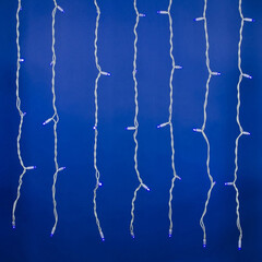 ULD-C2030-240/TWK BLUE IP67 Занавес светодиодный с эффектом мерцания, 3х2м. Соединяемый. 240 светодиодов. Синий свет. Провод белый. TM Uniel., фото 