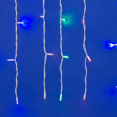 ULD-C2030-240/TWK MULTI IP67 Занавес светодиодный с эффектом мерцания, 3х2м. Соединяемый. 240 светодиодов. Разноцветный свет. Провод белый. TM Uniel., фото 