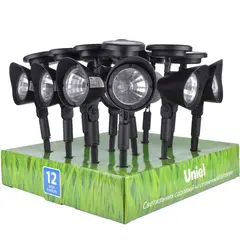 USL-C-691/PT270 FLASH SET12 Садовый светильник на солнечной батарее, в составе набора из 12шт. Белый свет. 1*AA Ni-Cd аккумулятор в/к. IP44. TM Uniel., фото 