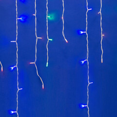 ULD-B3010-200/SWK MULTI IP67 Бахрома светодиодная со статическим свечением, 3м. Соединяемая. 200 светодиодов. Разноцветный свет. Провод белый. TM Uniel., фото 