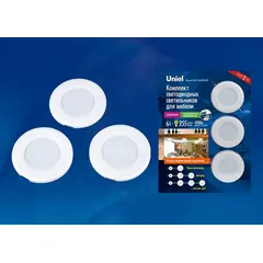ULM-F40-6W/4200K/DIM SENSOR IP20 WHITE Светильник светодиодный накладной, ультратонкий с бесконтактным выключателем, диммер. Круглый. D85х6,5мм. 255Lm. Белый. ТМ Uniel., фото 