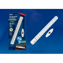 ULM-F43-0,9W/4200K SENSOR IP20 WHITE Светильник светодиодный для внутренней подсветки мебели с датчиком движения. Питание 3АА (не в/к). 60Lm. Белый. ТМ Uniel, фото 