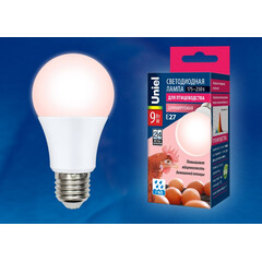 LED-A60-9W/SCEP/E27/FR/DIM IP65 PLO65WH Лампа светодиодная диммируемая для птиц. Спектр для яйценоскости. TM Uniel., фото 
