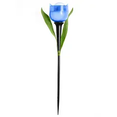 USL-C-454/PT305 BLUE TULIP  Садовый светильник на солнечной батарее "Синий тюльпан". Белый свет. 1*LR аккумулятор в/к. IP44. TM Uniel., фото 