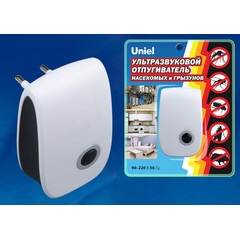 UDR-E11 WHITE Ультразвуковой отпугиватель насекомых и грызунов.  220В. Площадь до 80м2. Белый. TM Uniel, фото 