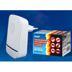 UDR-E12 IVORY Ультразвуковой отпугиватель насекомых и грызунов.  220В. Площадь до 120м2. Слоновая кость. TM Uniel, фото 