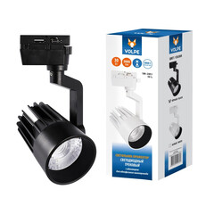 ULB-Q274 30W/4000К BLACK Светильник-прожектор светодиодный трековый. 3000 Лм. Белый свет (4000К). Корпус черный. ТМ Volpe., фото 
