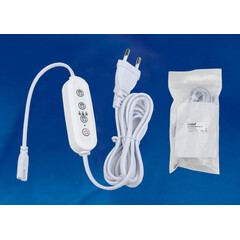 UST-E32 WHITE 2M Таймер с вилкой и разъемом L,N для фито светильника, 220В. 150Вт. Провод 2 метра. ТМ Uniel, фото 
