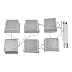 ULP-1010 42W/4000К IP40 GRILYATO WHITE KIT06 Светильники светодиодные потолочные встраиваемые, комплект из 6 штук. Белый свет (4000K). 3800Лм. 100x100x37мм. Корпус белый. В комплекте с и/п. ТМ Uniel, фото 