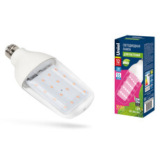 LED-B82-12W/SPBR/E27/CL PLP33WH Лампа светодиодная для растений. Форма «DOUBLESIDE», прозрачная. Спектр для рассады и досвечивания в период роста. Картон. ТМ Uniel, фото 