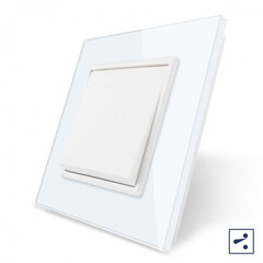 VL-C7K1S-11 Механический проходной выключатель Livolo 1 клавиша Белый, фото 