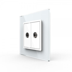 VL-C792V-11 Розетка Livolo ТВ двойная Белая, фото 