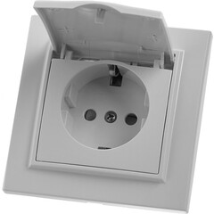 Розетка Feron Stekker Эрна с/з 16A 250V с крышкой белый PST16901201 39052, фото 