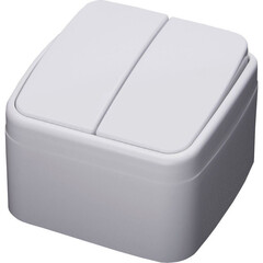 Выключатель двухклавишный Feron Stekker Basic PSW104220 39032, фото 