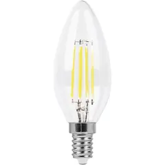 Лампа светодиодная филаментная Feron E14 11W 2700K Свеча Прозрачная LB-713 38006, фото 