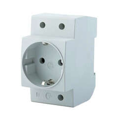 Розетка на DIN-рейку 2P+PE Feron Stekker с/з 16A 250V серая PST16901401 39171, фото 