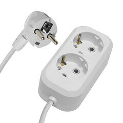 Удлинитель 2-местный с/з Stekker, HM01-21-03, 3м, 3x0,75, серия Home (У10-001), белый, фото 