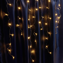 Светодиодная гирлянда Feron CL22 бахрома  4,5м*0,7м + 3м 230V 2700К  c питанием от сети, эффектом стробов, прозрачный шнур, фото 